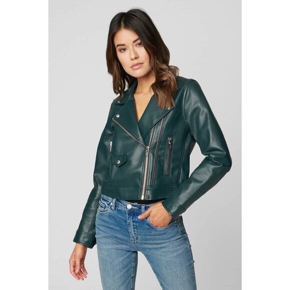 Blank NYC OVERACHIEVER moto green JACKET - Picture 2 of 8